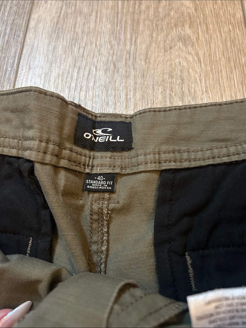 Men's O’Neill Olive Green Casual Chino Shorts - Picture 4 of 9
